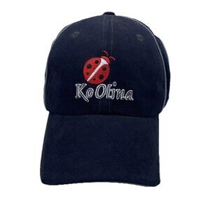 Ko Olina Resort Hat Cap Golf Oahu Hawaii Adjustable Black Ladybug Imperial Head